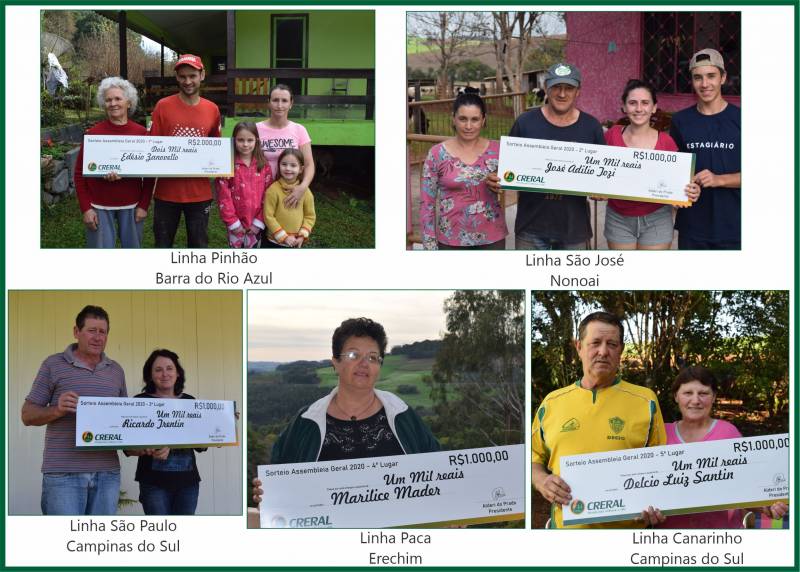 Entrega aos premiados na Assembleia Geral da Creral