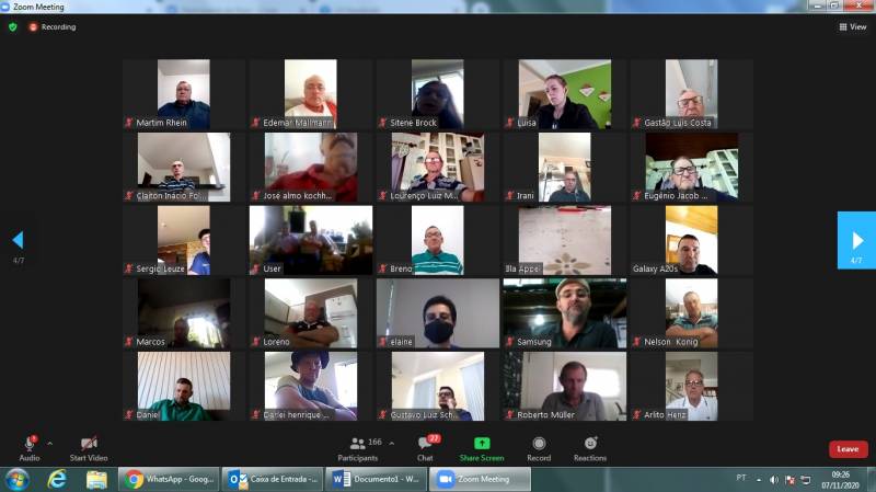 Delegados da certel na reunio digital