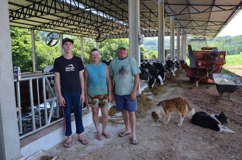 Silrio com a esposa Judite e o filho Lus Carlos