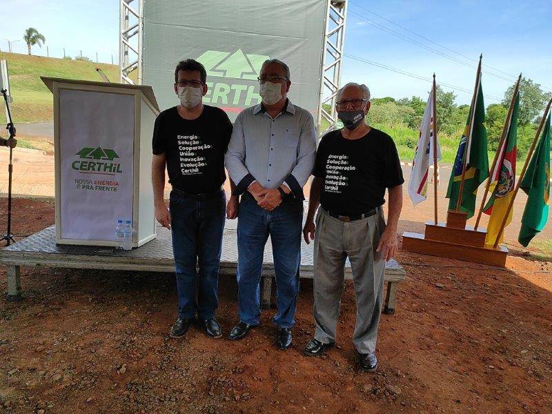 Presidente Certhil Celso Benedetti, presdiente da Fecoergs Erineo Hannemann e Vice-Presidente Certhil Kurt Grenzel