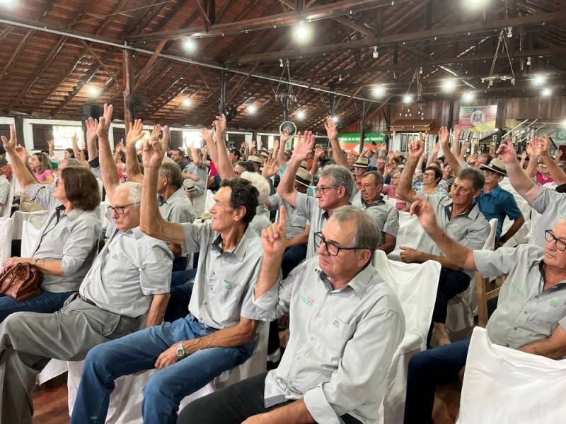 Associados democraticamente manifestando seus votos