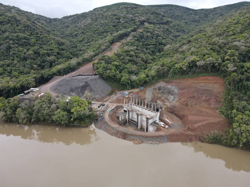 Casa de força PCH Santo Cristo em obras
