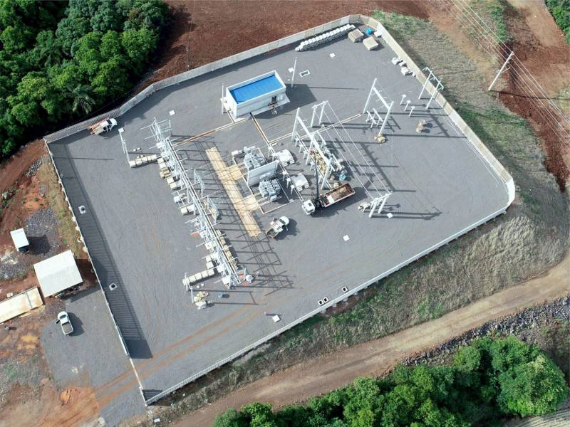 Subestação vista áerea