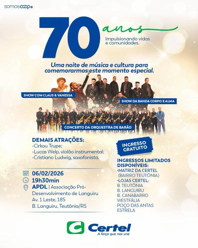 70 anos Certel