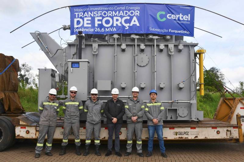 Novo transformador nas obras da subestação