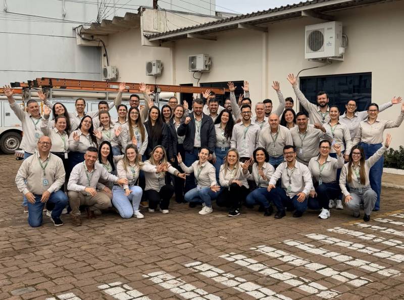 Parte dos integrantes do setor administrativo